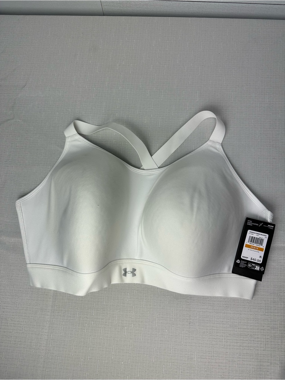 NWT White Under Armour Sports Bra Size 3X